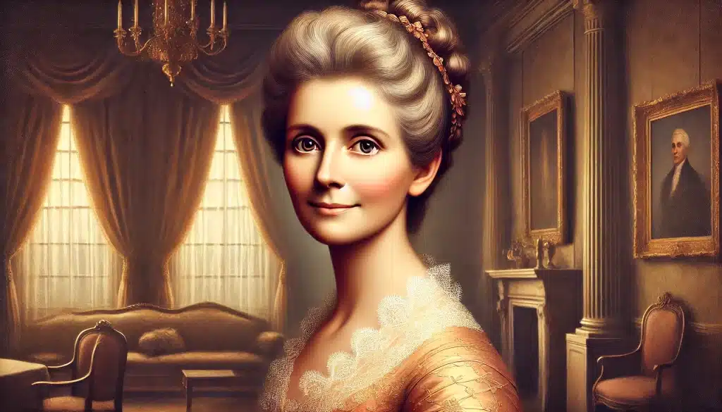 historical portrait of Rachel Jackson, depicted in early 19th-century attire with a warm and graceful expression.