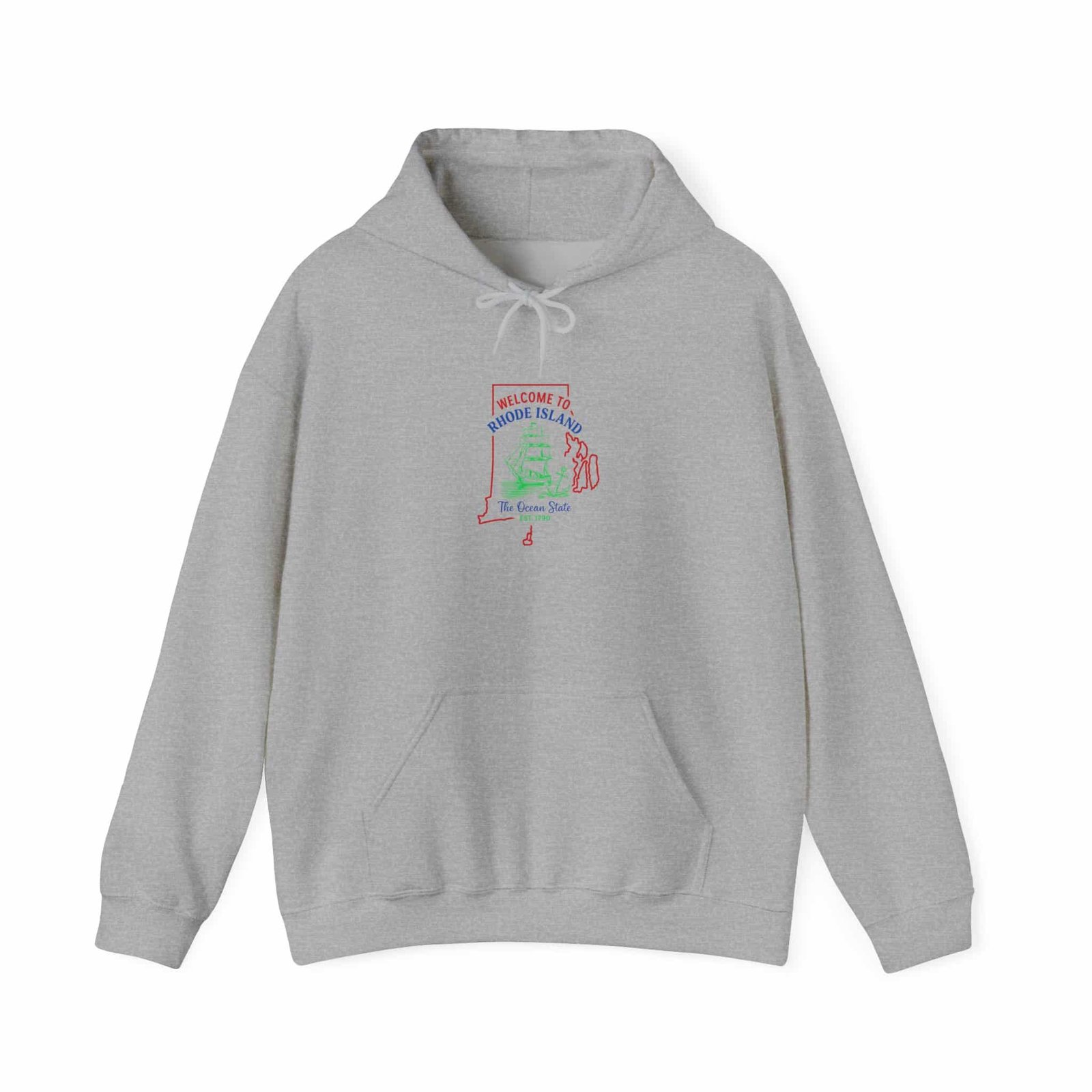 Rhode Island State Hoodie Pullover - Image 5